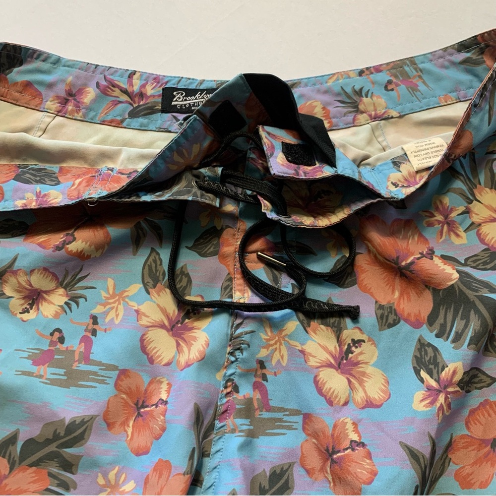 Brooklyn Cloth Multicolor Floral Boardshorts Men’s 34 – Stretch Swim Shorts - Picture 3 of 13